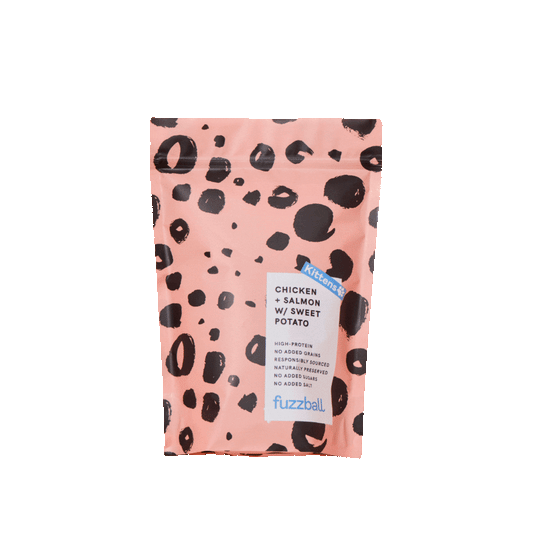 500g dry food for kitten chicken and salmon flavour with sweet potato