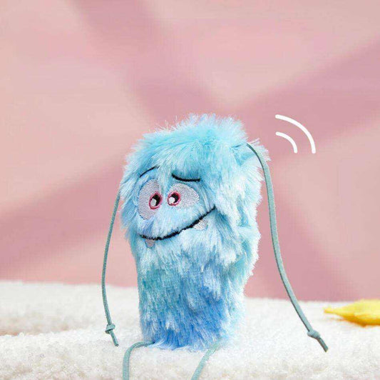 blue catnip toy monster