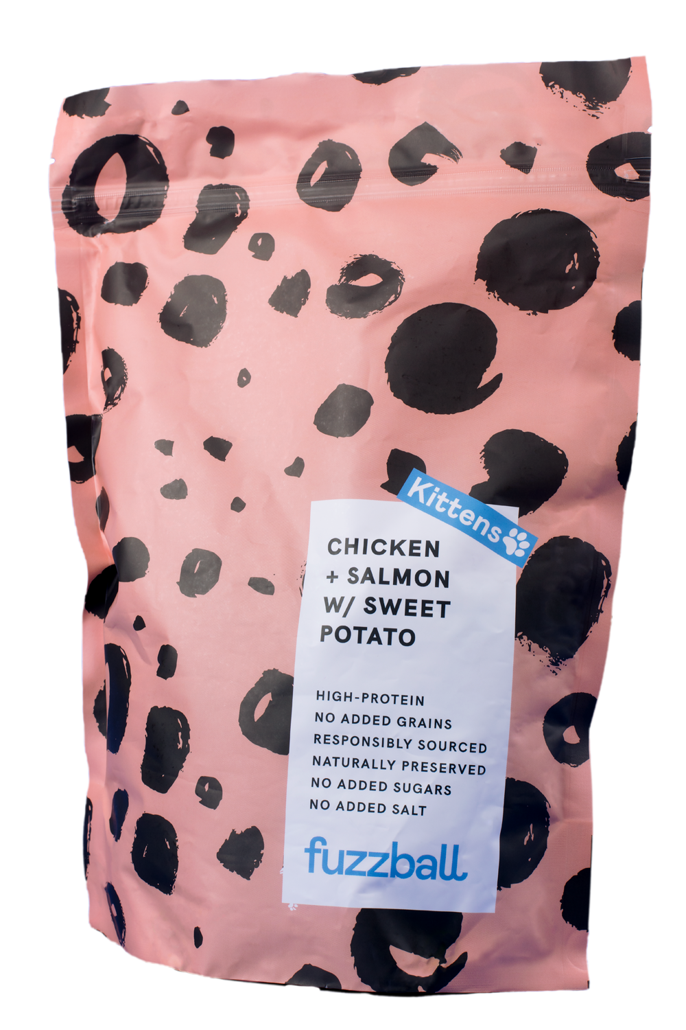 dry food for kitten chicken and salmon flavour with sweet potato