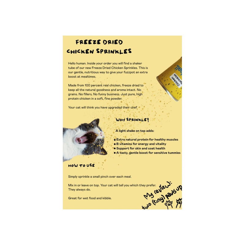 freeze dried chicken sprinkles cat treats
