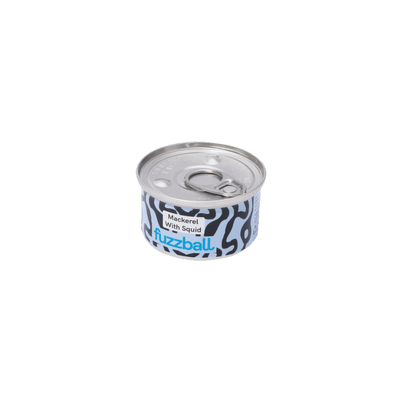 mackerel with squid wet cat food tin