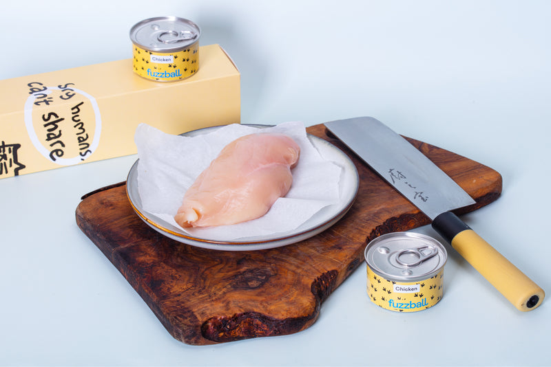 real chicken cat food