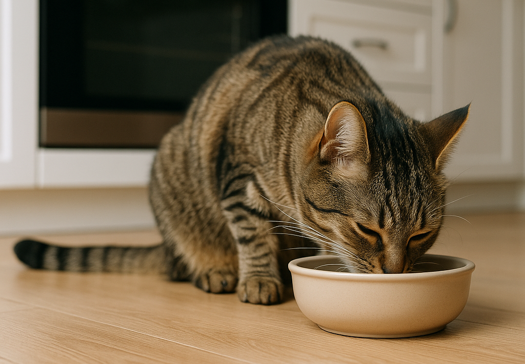 cat-with-feline-diabetes-eating