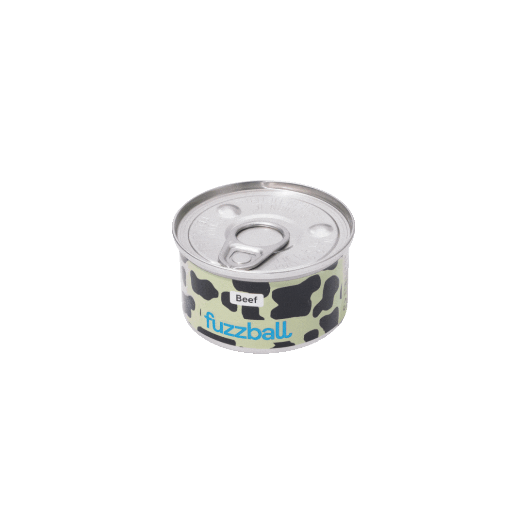 beef cat food tin