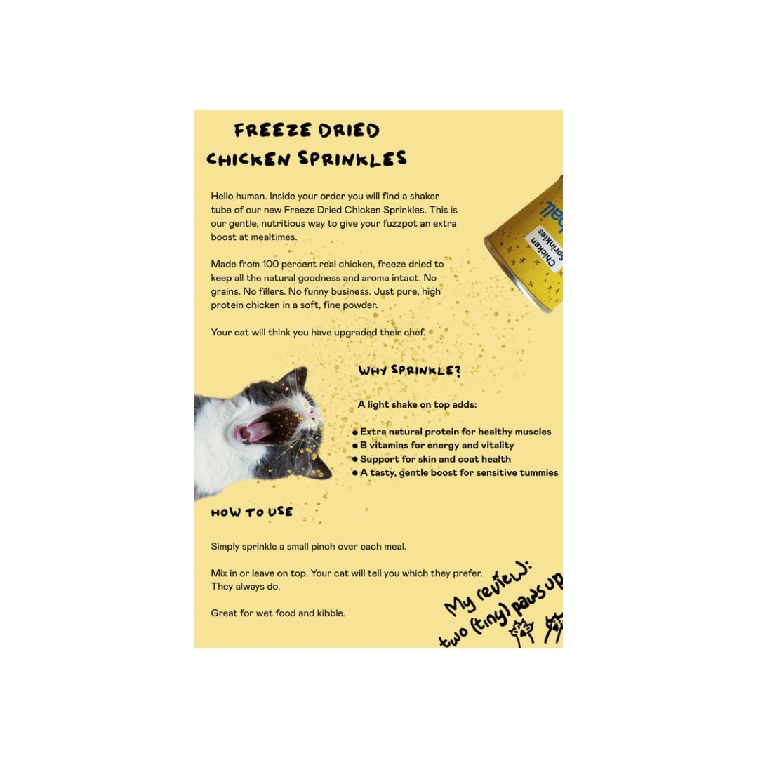 freeze dried chicken sprinkles cat treats