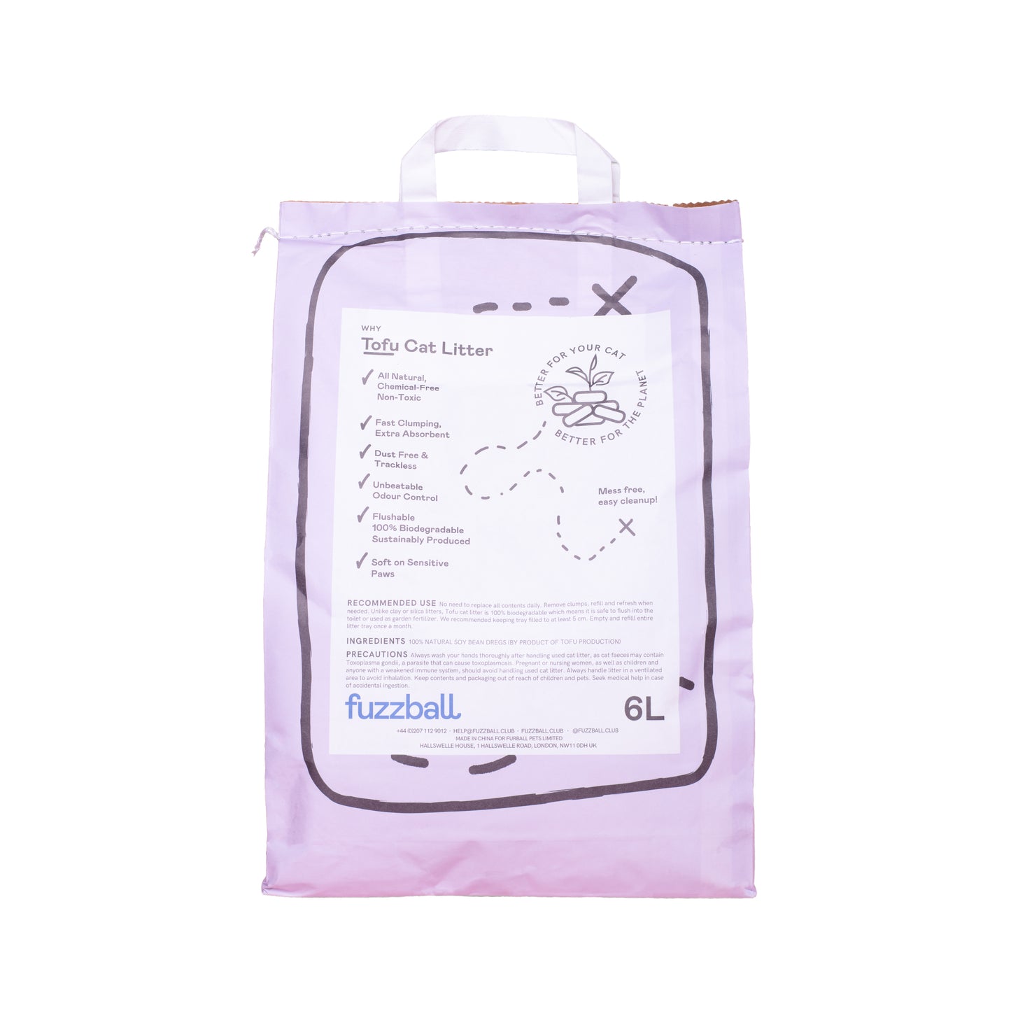 natural cat litter packet